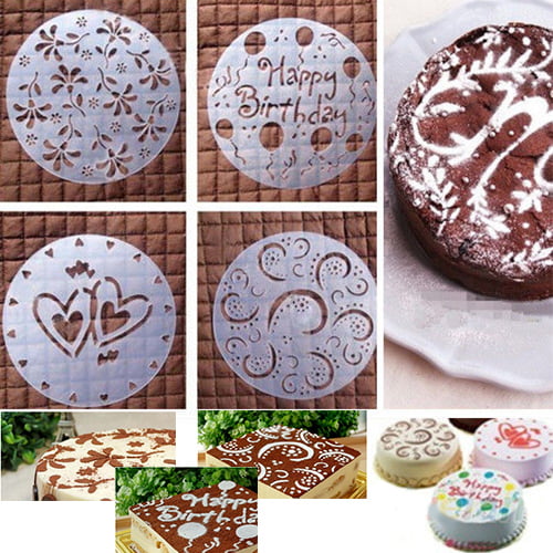 4x Silicone Fondant Biscuit Mould Cake Decorating Cookie Baking Mold Sugarcraft 